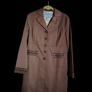 Nine West Coat, Size Large, Brown